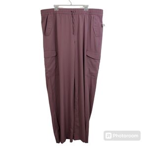Old Navy High-Waisted StretchTech Wide-Leg Cargo Pants Rose NWT Size XXL TALL